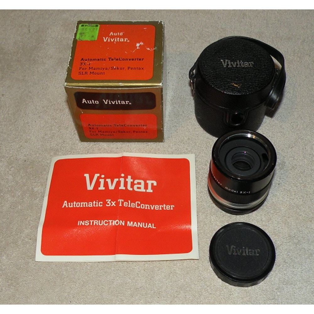 Vivitar Auto TeleConverter 3X-1 For Mamiya/Sekor Pentax SLR Mount Includes Box
